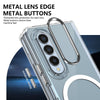 For Samsung Galaxy Z Fold3 5G lce Folding Series MagSafe Integrated Clear PC Phone Case(Silver)
