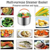 Stainless Steel Steaming Basket Plug-in Silicone Handle Pressure Cooker Steamer Kitchen Cooker Accessories, Typle:6 Quarts
