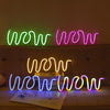 WOW Shape LED Neon Light Wall Hanging Bar Atmosphere Lights(Warm Light)
