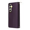 For Samsung Galaxy A25 Nine-card Slots Zipper Wallet Bag Leather Phone Case(Dark Purple)