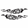 2 PCS/Set D-969 Flame Pattern Car Modified Decorative Sticker(Black)