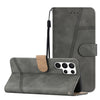 For Samsung Galaxy S25 Ultra 5G Skin-feel Stitching Leather Phone Case(Grey)