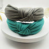 5cm Wide-brimmed Pressed Hair Solid Color Headband(Light Gray)