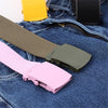 Unisex Smooth Buckle Canvas Woven Belt, Size:130 x 3.8cm(White)