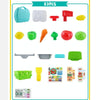 Children Simulation Kitchen Tableware Tool Set Cosmetics Pretend Play House Suitcase Toy, Style:Supermaket
