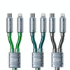 WK WDC-13 65W 2 in 1 Type-C to Type-C+8 Pin Super Fast Charge Data Cable, Length: 1.2m(Green)