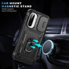 For Samsung Galaxy A56 5G Sliding Camshield TPU + PC Phone Case with Holder(Black)