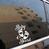 10pcs Baby On Board Warning Car Sticker Reflective Scratch Body Sticker(Black)