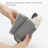 027 Leather Insulated Baby Bottle Cover Heating Bottle Bag, Size: Free Size(Navy Blue)