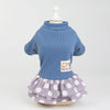 Blue Smiley Polka Dot Dog Dress, XXL - Summer Pet Costume