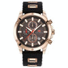 MINI FOCUS MF0089G Waterproof Quartz Watch Luminous Men Sports Watch(Coffee Surface Gold Shell Black Belt)