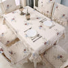 Home Dining Table/Chair Non-Slip Cover, Size: 1 Chair Cover+1 Back Cover(African Elephant Blue)