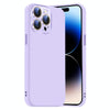 For iPhone 14 Pro Max Nano Lens Cover Liquid Silicone Phone Case(Light Purple)