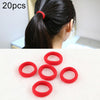 20pcs / Pack Girls Kids Rubber Bands Ponytail Holder Elastic Hair Bands(Red)