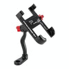 PROMEND Aluminum Alloy Cell Phone Holder Adjustable Angle Rotating Motorcycle Navigation Support, Style: SJJ-299E Rearview Mirror Black