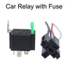 5 Sets JD2912 4 Pin Car Relay With Fuse, Rated voltage: 12V