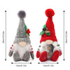 Christmas Doll Knit Hat Sitting Gnome Plush Ornament Decoration Christmas Knit Hat Figurine(Grey)