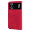 For Xiaomi Poco M4 5G/Poco M5/Redmi Note 11R Frosted Business Magnetic Horizontal Flip PU Phone Case(Red)