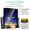 9.7 inch Vertical Screen 2.5D Glass Car Android Universal Player Navigator MP5 Integrated Machine Support Phone Link / GPS / FM / Steering Wheel Control