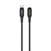 TOTUDESIGN CB-18-PD 1.2m Glowing USB-C Type-C to 8 Pin PD Charging Data Cable(Black)