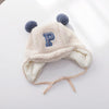 C0183 Letter Lamb Velvet Children Bomber Cap Warm Baby Hat with Cotto, Size: Around 50cm(Pink)