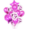 1 Set 18 Inch Aluminum Pearl Sequins Balloon Set Party Decoration Holiday Decoration(Rose Red)