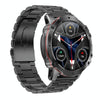 AK56 IP67 BT5.1 1.43inch Smart Watch Support Voice Call / Health Monitoring, Style:Pearl Steel Strap(Black)