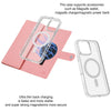 For iPhone 14 ViLi GBS-C Series MagSafe Magnetic RFID Leather Flip Phone Case(Pink)