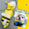 Waterproof Dog Raincoat, XL Yellow Bee, 5.5-7.5kg