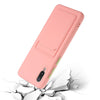 For Samsung Galaxy A02 Card Slot Design Shockproof TPU Protective Case(Pink)