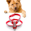 Red Rhinestone Dog Harness & Lead, M, PU Leather, Breathable