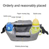 Stroller Storage Hanging Bag Multifunctional Large Capacity Stroller Bag(Linen Powder)