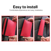 Skin Feeling Car Leather Seat Belt Cover Shoulder Pads 6.5x23cm(Black)