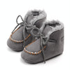 D2245 Winter Warm Baby Cotton Boots Plus Velvet Thickened Baby Walking Shoes, Size: 12cm(Grey)