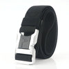 Outdoor Leisure Aluminum Alloy Safety Buckle Belt, Length: 125cm(Black)