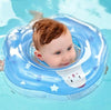 Cute Cartoon Chick Pattern Transparent PVC Adjustable Inflatable Baby Swimming Float Ring Neck Ring(Blue Large)