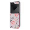 For Samsung Galaxy Z Flip5 Printed Double Buckle RFID Anti-theft Phone Case(Pastoral Rose)