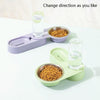 Rotating Pet Bowl with Waterer, Green, Cat & Dog