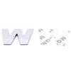 Car Vehicle Badge Emblem 3D English Letter W Self-adhesive Sticker Decal, Size: 4.5*4.5*0.5cm