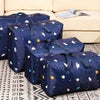 Oxford Cloth Quilt Moisture-Proof & Waterproof Storage Bag Zipper Portable Moving Luggage Bag, Specification: 58x38x22cm(Blue Rabbit)