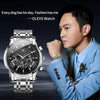 OLEVS 2892 Men Multifunctional Business Waterproof Quartz Watch(Black + Silver)