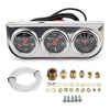 52mm 12V Universal Car Modified Triple Meter 3 in 1 Gauge Oil Press Gauge + Water Temperature Gauge + Ammeter, with Sensor