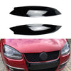 Car Headlight Eyebrow Decoration Sticker for Volkswagen Golf 5 (Black)