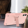 For Xiaomi Redmi Pad Pro 12.1 Shockproof Silicone Hybrid PC Tablet Case with Holder(Rose Gold)