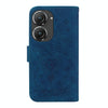 For Asus Zenfone 9 Butterfly Rose Embossed Leather Phone Case(Blue)