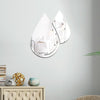 2pcs /Set Acrylic Water Drops Mirror Stereo Wall Stickers Living Room Bedroom Decorative Stickers Soft Mirror(Silver)