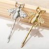 2 PCS Retro Hair Accessories Fashion Temperament Matte Bee Hair Clip(Silver)