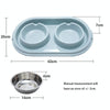 Anti-Skid Dog & Cat Bowl, Blue, Stainless Steel, Leakproof