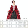 PS1972 Halloween Costume Adult Retro Lace Palace Dress, Size: M(Red)