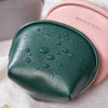 PU Leather Waterproof Portable Cosmetic Bag Multifunctional Mini Coin Purse(Black)